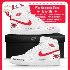 Bruno Mars Hello Kitty The Romantic Tour Personalized Air Jordan 1 High Top