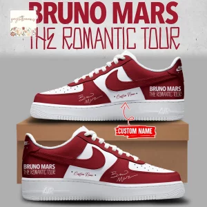 Bruno Mars The Romantic Tour Custom Name Air Force 1