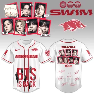 BTS K-Pop Arkansas Razorbacks Limited Edition Fan Collectible Baseball Jersey