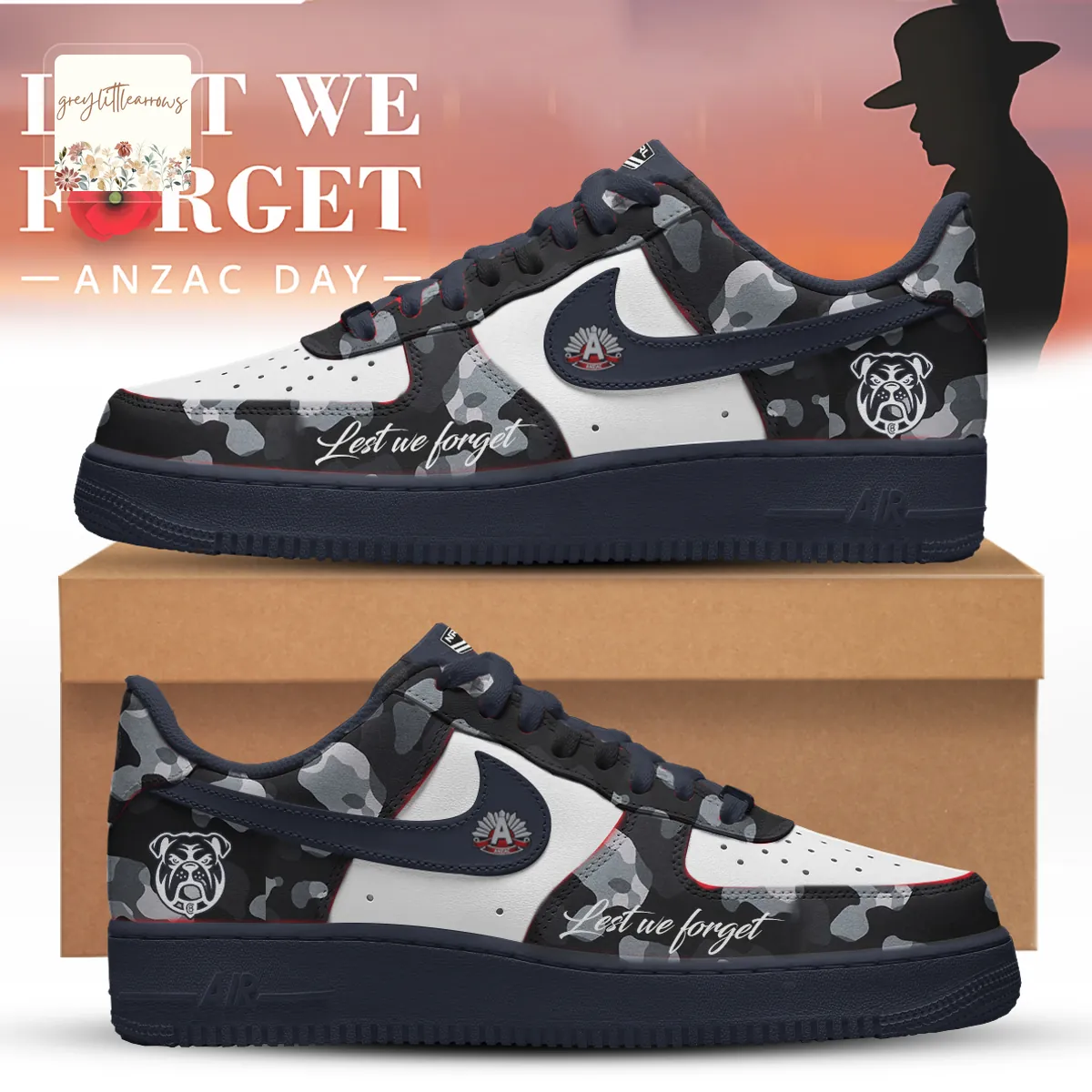 Bulldogs 2026 Anzac Day Lest We Forget Air Force 1 Bulldogs 2026 Anzac Day Lest We Forget Air Force 1