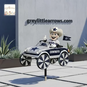 Dallas Cowboys Rowdy Mascot Car Garden Wind Spinner