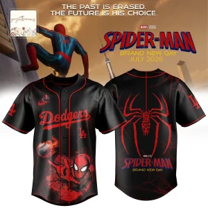 Dodgers Spider-Man Brand New Day 2026 Crossover Baseball Jersey