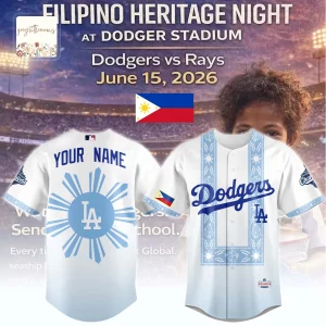 Filipino Heritage Night Dodgers Custom 2026 Baseball Jersey