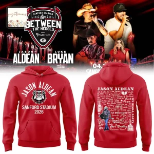 Jason Aldean Sanford Stadium 2026 Georgia Bulldogs Concert Hoodie