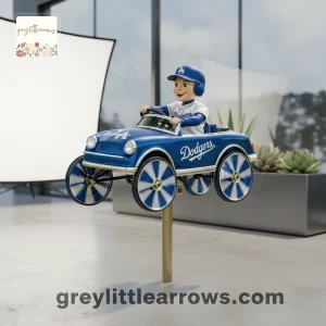 Los Angeles Dodgers Baseball Mascot Car Garden Wind Spinner