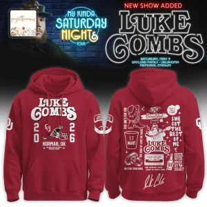Luke Combs My Kinda Saturday Night Tour 2026 Limited Edition OU Sooners Hoodie