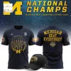 Michigan Wolverines 1989 & 2026 National Champs Basketball 3D T-Shirt