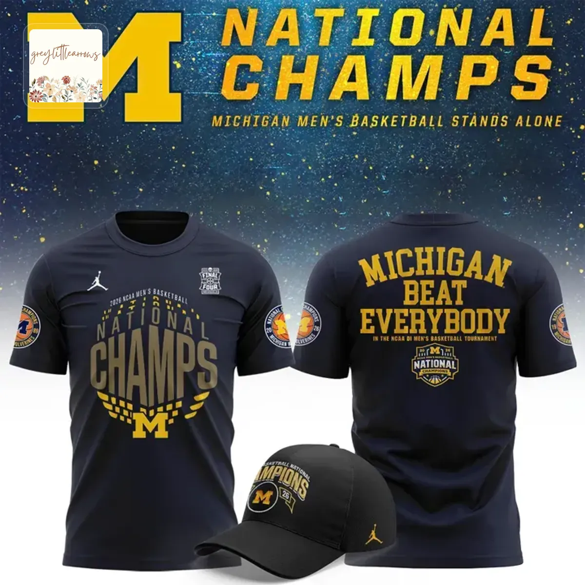 Michigan Basketball 2026 National Champions Locker Room Style T-Shirt Michigan Basketball 2026 National Champions Locker Room Style T-Shirt