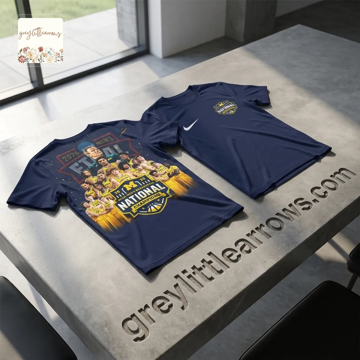 Michigan Wolverines 2026 NCAA Men’s Basketball National Champions 3D T-Shirt Michigan Wolverines 2026 NCAA Men’s Basketball National Champions 3D T-Shirt