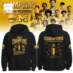 Michigan Wolverines Basketball 2026 National Champions Fan Hoodie