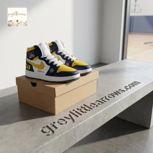Michigan Wolverines M Logo Custom 2026 Championship Basketball Air Jordan 1 High Top