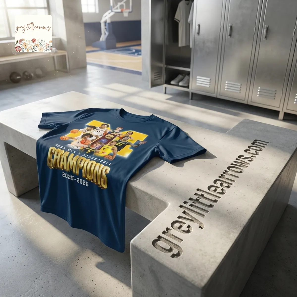 Michigan Wolverines NCAA Men's Basketball 2025-2026 Champions 3D T-Shirt