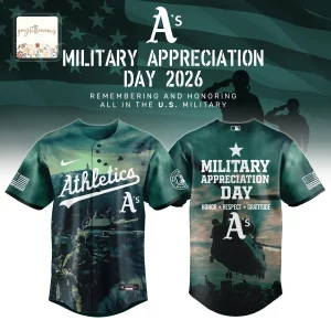 Oakland Athletics A’s 2026 Military Appreciation Day Limited Edition Baseball Jersey