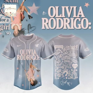 Olivia Rodrigo GUTS Album Song Lyrics Art Commemorative Baseball Jersey