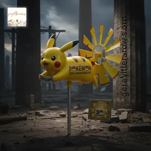 Pikachu Pokémon 30th Anniversary Yellow Garden Wind Spinner