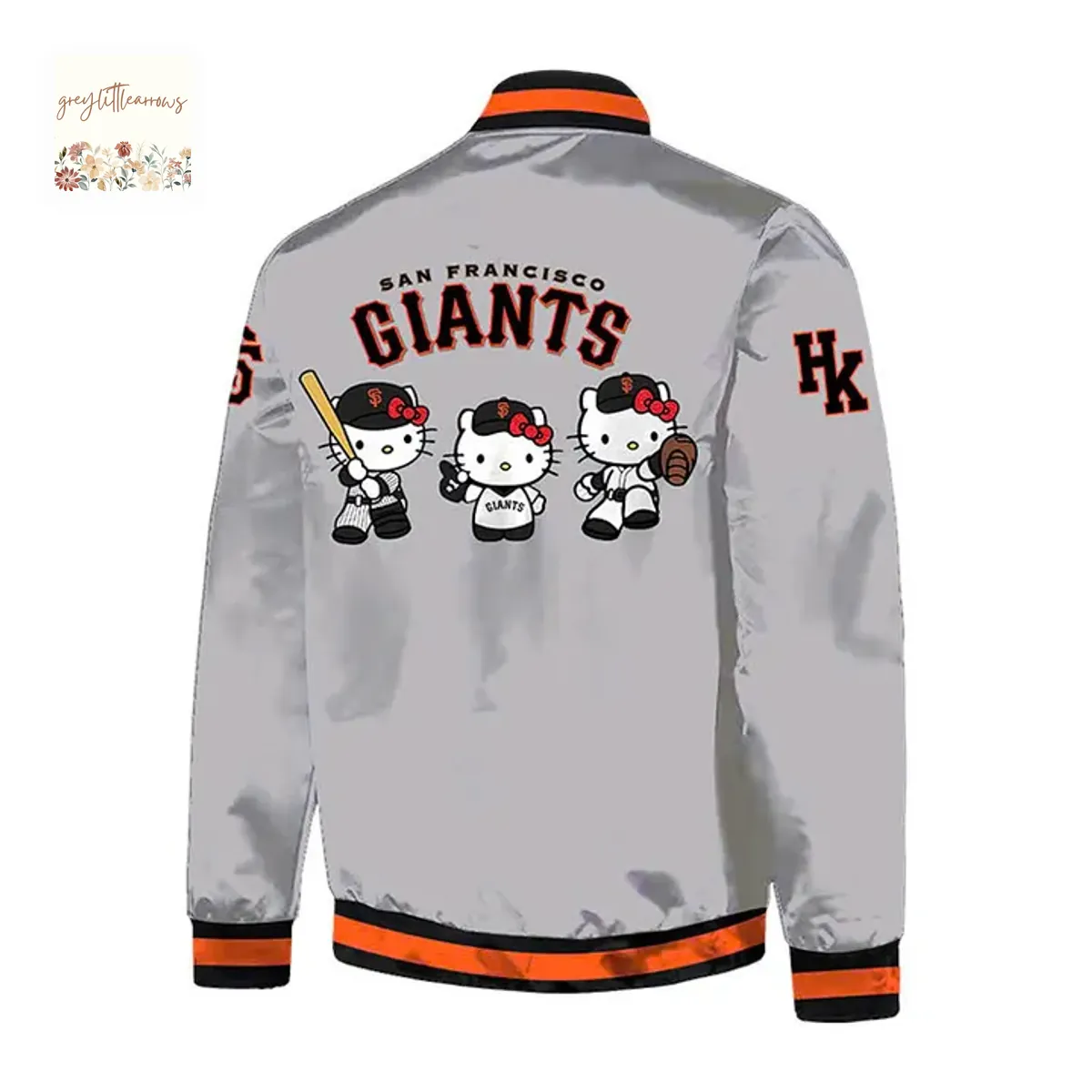 San Francisco Giants Hello Kitty Character Baseball Jacket San Francisco Giants Hello Kitty Character Baseball Jacket