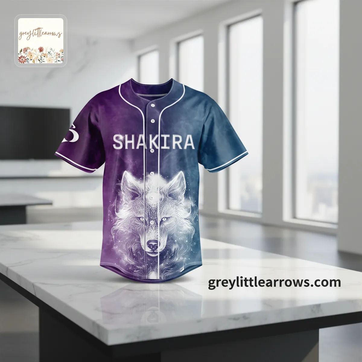 Shakira Las Mujeres Ya No Lloran She Wolf 2026 Baseball Jersey Shakira Las Mujeres Ya No Lloran She Wolf 2026 Baseball Jersey