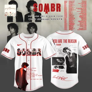 SOMBR You Are The Reason Tour White Baseball Jersey