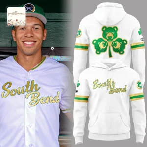 South Bend Cubs Notre Dame Bear Shamrock Green Gold Fan Hoodie