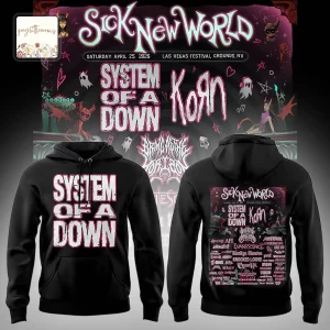 System of a Down Sick New World 2026 Las Vegas Festival Hoodie