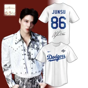TVXQ Junsu Los Angeles Dodgers Limited Edition World Series 2023 Baseball Jersey